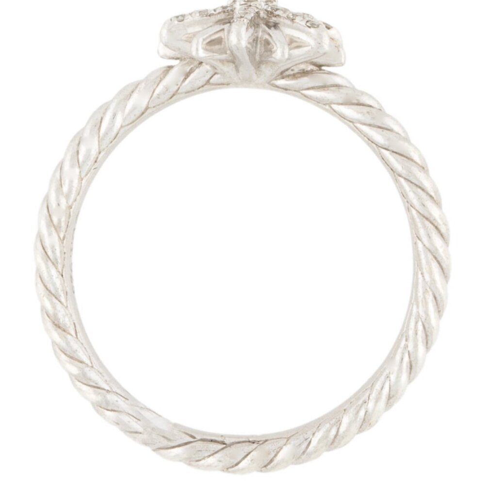 DAVID YURMAN DIAMOND STERLING SILVER STARBURST COCKTAIL RING - Picture 7 of 9